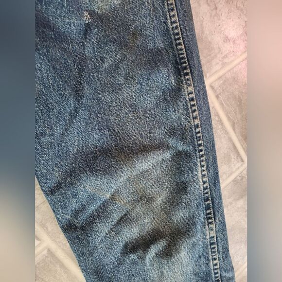 Vintage Distressed Wrangler Jeans 31 x 34 Worn Aged - Picture 6 of 8